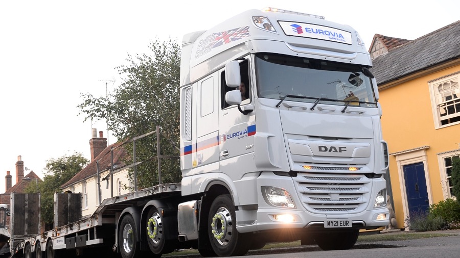 New DAF Delivery for Highway Specialists Eurovia Surfacing